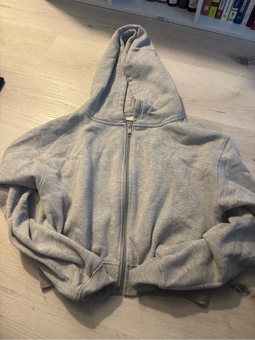 Light Gray Women's Zip-Up Hoodie Vest